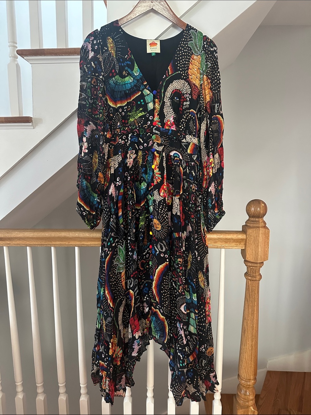 Farm Rio Borogodo printed dress size M - Picture 2 of 6